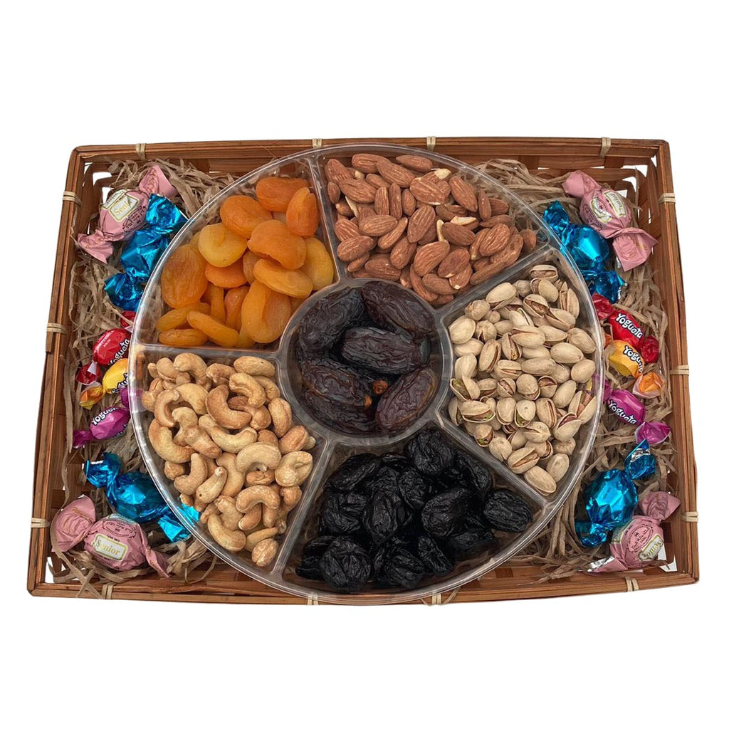 Mishloach Manot - Deluxe Dried Fruit and Nuts Basket